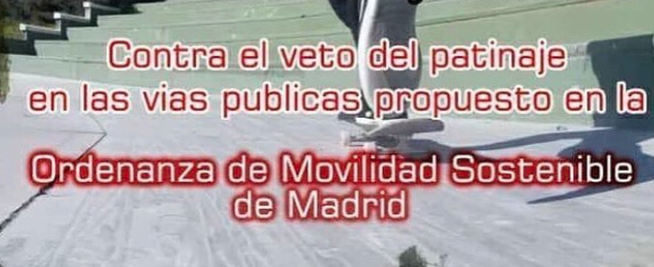 Concentración contra la prohibición de patinar en Madrid