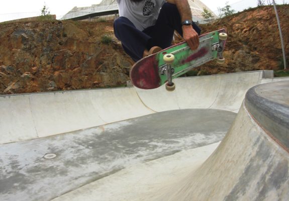 Sesión en el bowl de Cidade da Cultura.